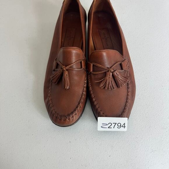 COLE HAAN Loafer Shoes Women's 9.5 B Brown Ferrah Leather Tassel Moc Toe Casual - Picture 13 of 13